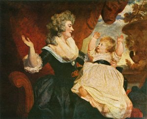 Duchesse de Devonshire et enfant, vers 1786, vers 1912