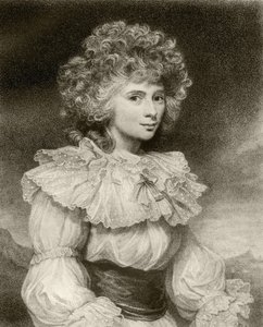 Elizabeth Cavendish, Duchesse de Devonshire, gravée par F. Bartolozzi, du 