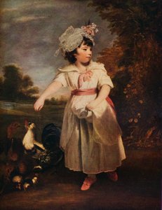 Lady Catherine Pelham Clinton nourrissant ses poules, 1781 1931 - Joshua Reynolds