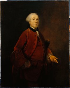 Portrait de George Ashby, debout, trois-quarts longueur, portant une veste et un gilet - Joshua Reynolds