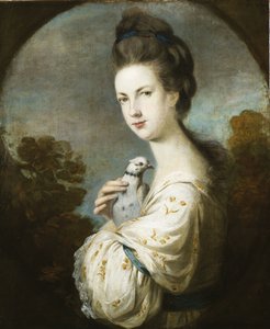 Portrait de Miss Juliet Langton debout, mi-longueur, 1764 - Joshua Reynolds