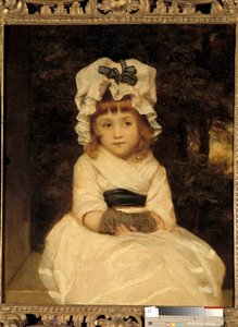 Portrait de Penelope Boothby. Une petite fille assise très sagement. Peinture de Joshua Reynolds (1723-1792), vers 1788. Collection privée - Joshua Reynolds