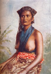 Une femme des Fidji en tenue traditionnelle, 1902 - Josiah Martin