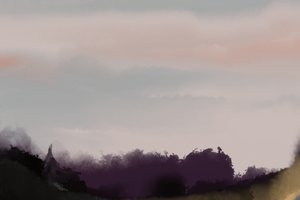 Montagnes violettes brumeuses - Josie George
