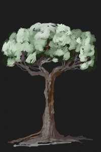 Arbre vert éclatant