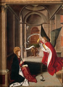 Annonciation, par Josse Lieferinxe (détail) - Josse (fl.1493 1508) Lieferinxe