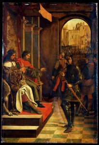 Saint Sébastien devant les empereurs Dioclétien et Maximien, fin du XVe siècle