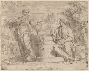Le Christ et la femme samaritaine - Josse de Pape