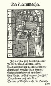 Le fabricant de lanternes (gravure) - Jost (after) Amman