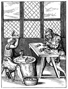 Atelier de fabricants de dés, 16ème siècle - Jost Amman