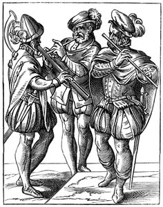 Joueurs de flûte et de cornetto, 16ème siècle - Jost Amman
