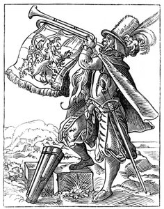 Trompettiste militaire, 16ème siècle, 1849 - Jost Amman