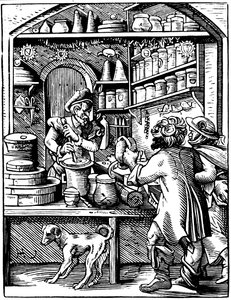 La boutique du pharmacien, 1568