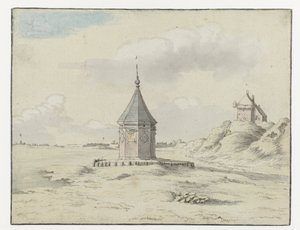Vue de la fontaine de la ville, Bergen op Zoom - Josua de Grave (possibly)