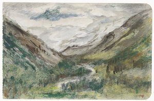 Vallée avec montagnes couvertes de végétation