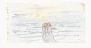 Trois filles, près de la mer - Jozef Israëls