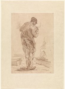 Homme fumant la pipe - Jozef Israëls