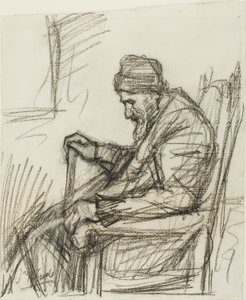 Vieil homme assis - Jozef Israëls