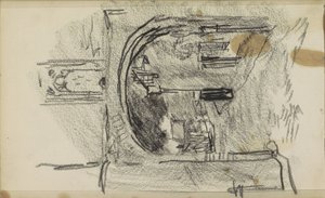 Rue vue à travers une porte - Jozef Israëls