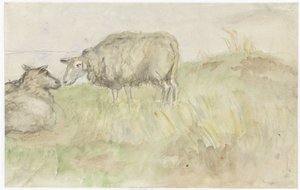 Deux moutons - Jozef Israëls