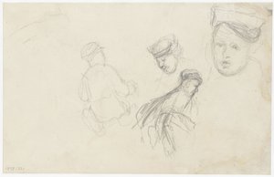 Quatre croquis de figures