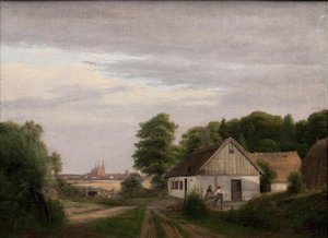 Vue vers Roskilde depuis une ferme - Jørgen Roed