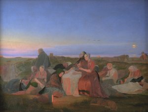 Veille de la Saint-Jean. Malades endormis sur la tombe de Sainte-Hélène à Tisvilde