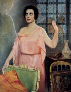 Portrait de Margarita Xirgu (1888-1969), dans "la Xirgu en cristalline", par les frères Quinteros - Juan Antonio Benlliure y Gil