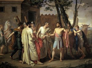 Cincinnatus quitte la charrue, vers 1806 (huile sur toile)
