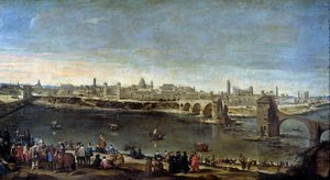 Vue de la ville de Saragosse en 1646 - Juan Bautista Martinez Del Mazo