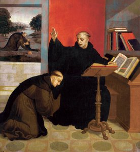 Saint Benoît de Nursie bénissant Saint Maurice - Juan Correa de Vivar