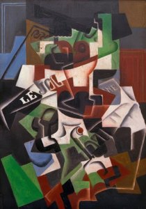 Compotier, pipe et journal - Juan Gris