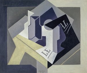 Bol de fruits et journal - Juan Gris
