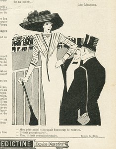 Illustration de J Gris dans Le Lire, 02/10/09 - Mode, Chapeau, Vie des Riches, Hippisme - Femmes