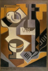 Nature morte avec bouteille de vin