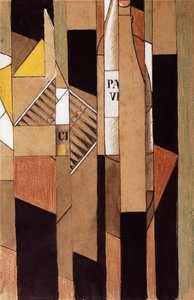 Nature morte avec bouteille et cigares, 1912 - Juan Gris