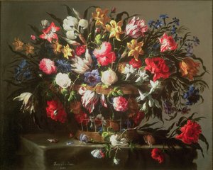 Panier avec des fleurs - Juan de Arellano