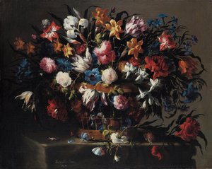 Petit panier de fleurs, 1671 - Juan de Arellano