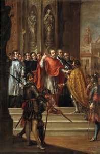 Saint Ambroise refusant l