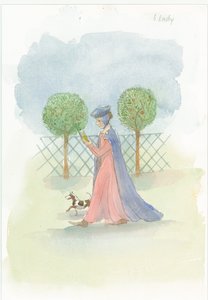 Une dame médiévale dans un jardin, 2004 - Judith Dobie