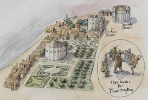 Hope Theatre, Rose Theatre et Globe Theatre, Southwark, Londres, vers 1647 2016 - Judith Dobie