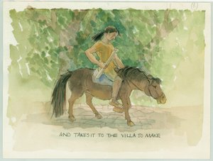 Le maître artisan apporte les dessins pour le sol en mosaïque de Julia à la villa - Judith Dobie