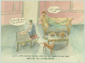 Deux personnages dans leur villa nouvellement construite, 2003 - Judith Dobie