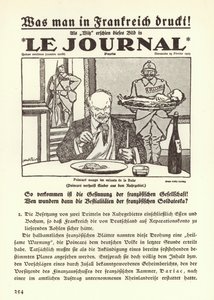 Propagande allemande représentant la première page d