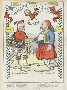 Visite du Roi Édouard VII en France. Illustration pour Le Rire