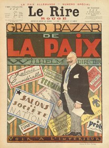 Le Grand Bazar de la Paix, couverture de Le Rire, 2 novembre 1918 - Jules Abel Faivre