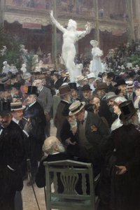 Un vendredi au salon des artistes français. Peinture de Jules Alexandre Grun (1868-1939), huile sur toile, art français - Jules Alexandre Gruen or Grun