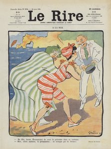 À la plage. Illustration pour Le Rire