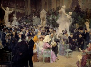 Belle époque: « Un vendredi au Salon des artistes français » Membres de la bourgeoisie parisienne se rencontrent à l