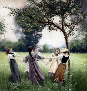 Girotondo (la ronde). Peinture de J.-A. Meunier